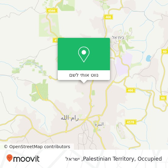 מפת Palestinian Territory, Occupied