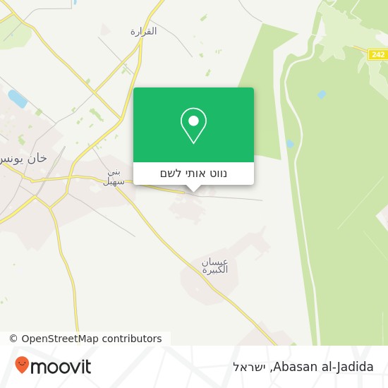 מפת Abasan al-Jadida
