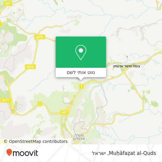 מפת Muḥāfaẓat al-Quds