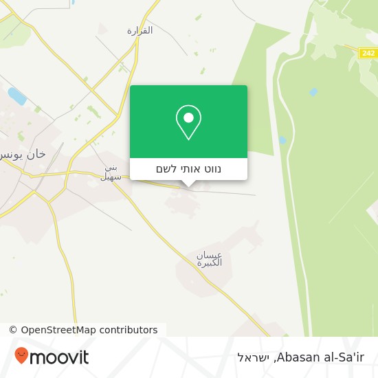 מפת Abasan al-Sa'ir