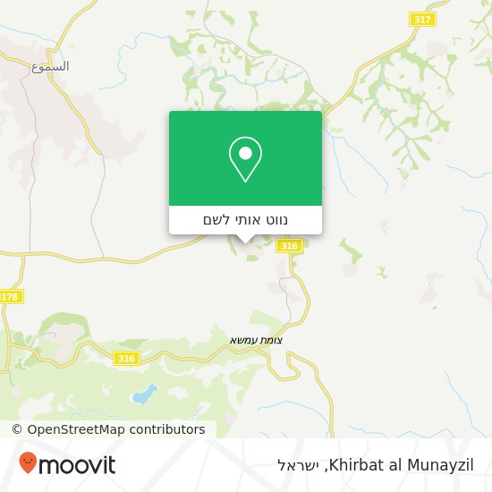 מפת Khirbat al Munayzil