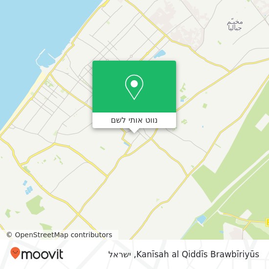 מפת Kanīsah al Qiddīs Brawbīriyūs