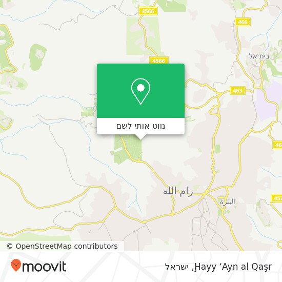 מפת Ḩayy ‘Ayn al Qaşr