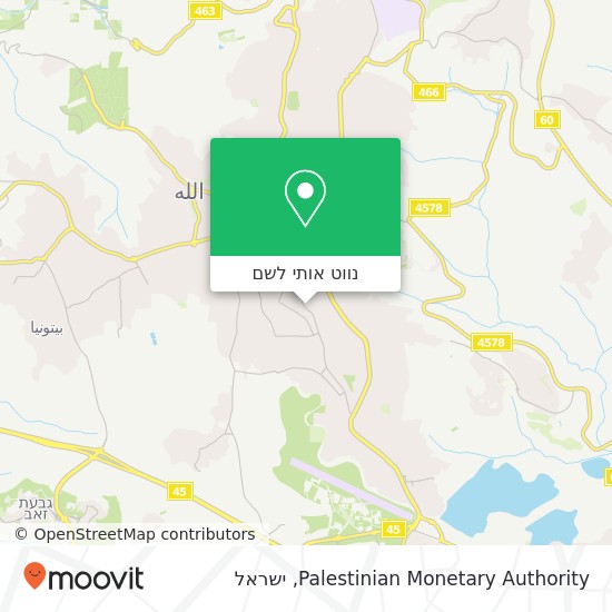 מפת Palestinian Monetary Authority