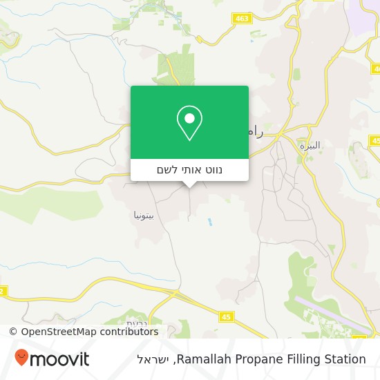 מפת Ramallah Propane Filling Station