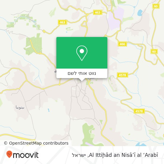 מפת Al Ittiḩād an Nisā’ī al ‘Arabī