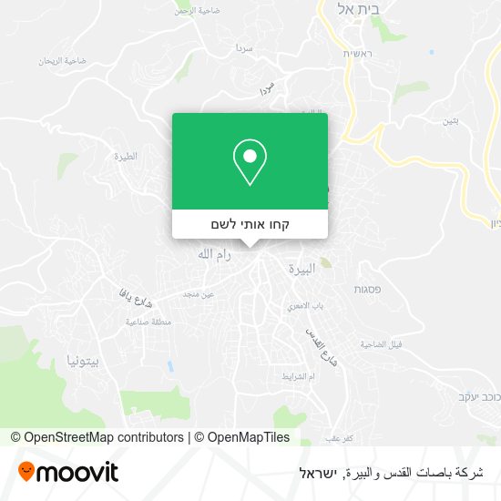 מפת شركة باصات القدس والبيرة