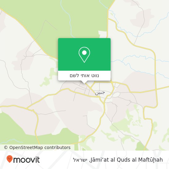 מפת Jāmi‘at al Quds al Maftūḩah