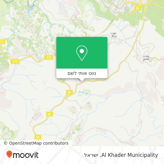 מפת Al Khader Municipality