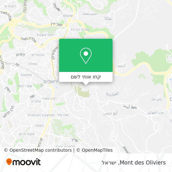 מפת Mont des Oliviers
