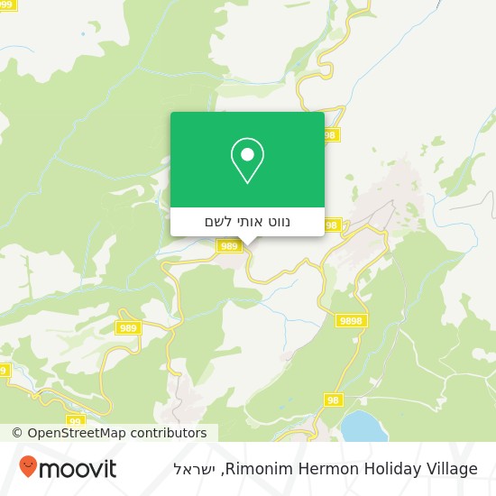 מפת Rimonim Hermon Holiday Village