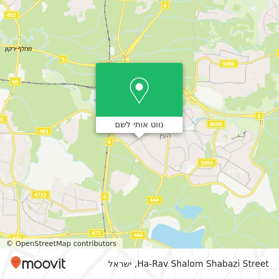 מפת Ha-Rav Shalom Shabazi Street