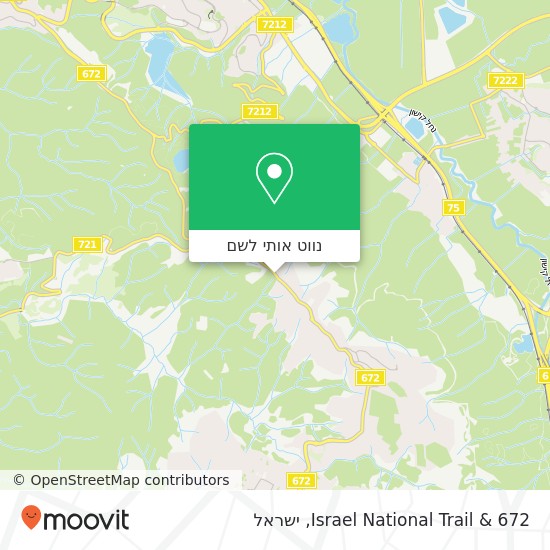 מפת 672 & Israel National Trail