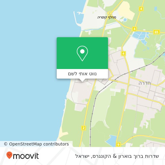 מפת שדרות ברוך בוארון & הקונגרס