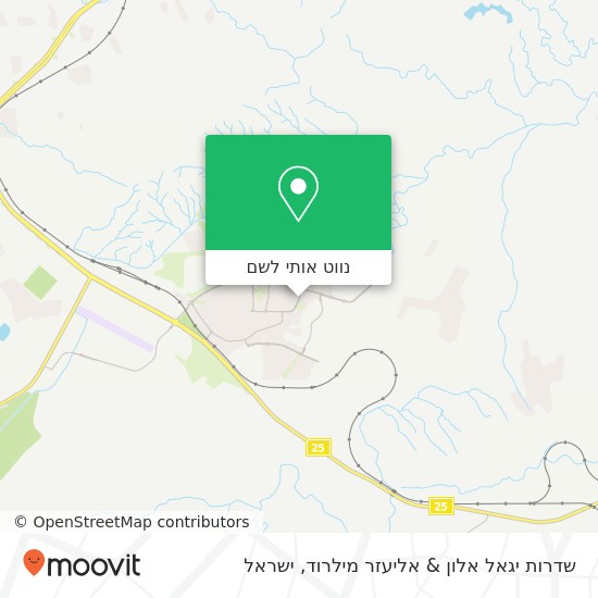 מפת שדרות יגאל אלון & אליעזר מילרוד