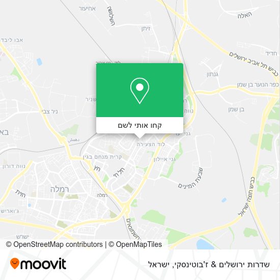 מפת שדרות ירושלים & ז'בוטינסקי