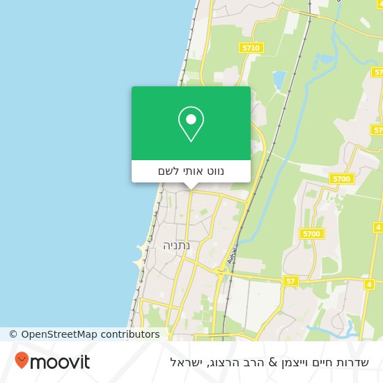 מפת שדרות חיים וייצמן & הרב הרצוג