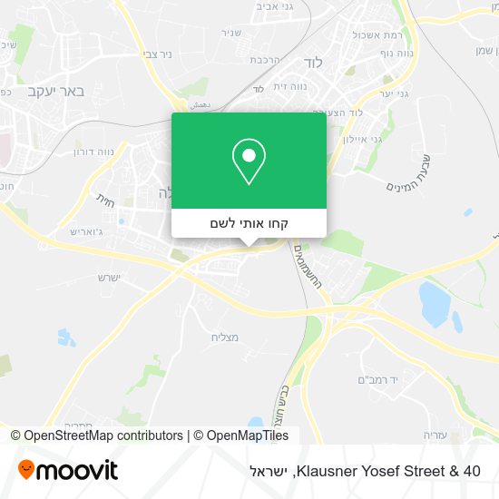 מפת 40 & Klausner Yosef Street