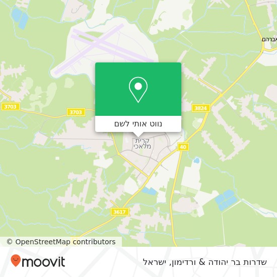 מפת שדרות בר יהודה & ורדימון