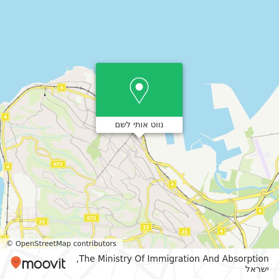 מפת The Ministry Of Immigration And Absorption