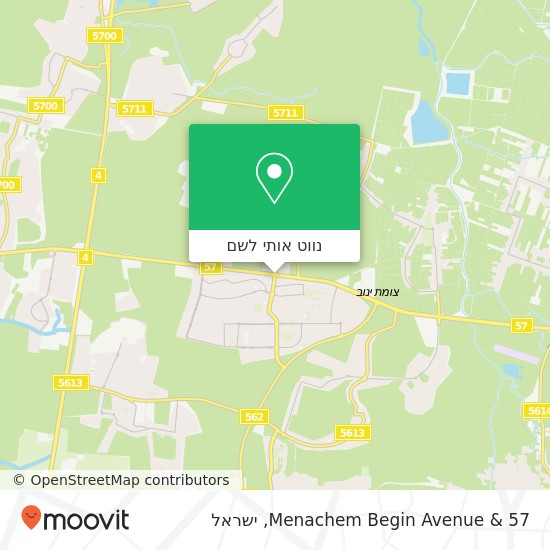 מפת Menachem Begin Avenue & 57