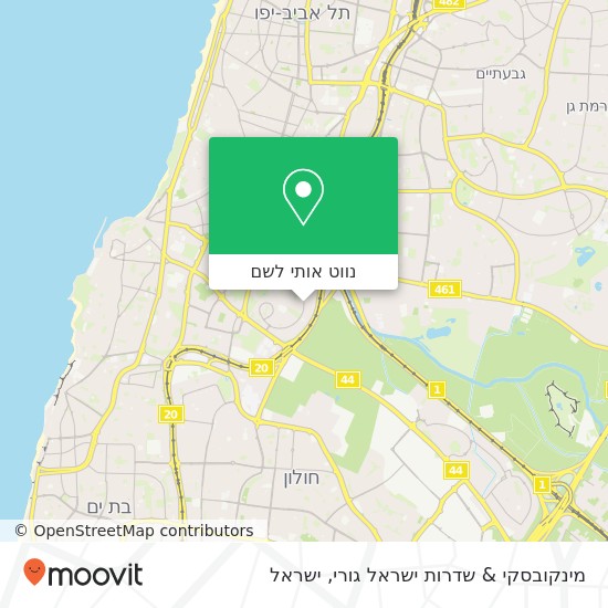 מפת מינקובסקי & שדרות ישראל גורי