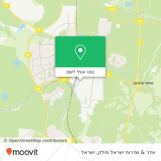 מפת אדר & שדרות ישראל פולק