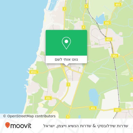 מפת שדרות שידלובסקי & שדרות הנשיא וייצמן