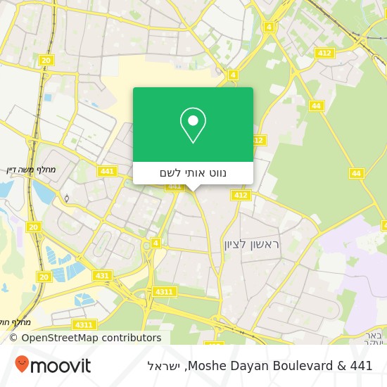 מפת Moshe Dayan Boulevard & 441
