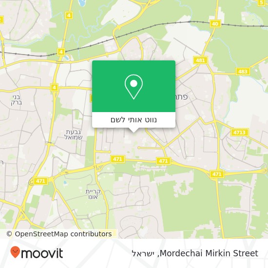 מפת Mordechai Mirkin Street