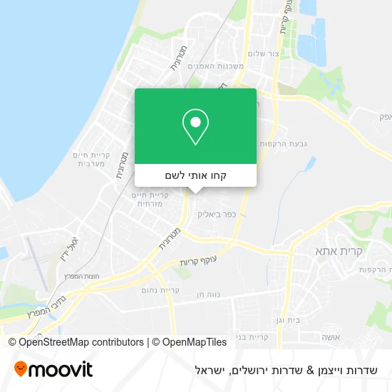 מפת שדרות וייצמן & שדרות ירושלים