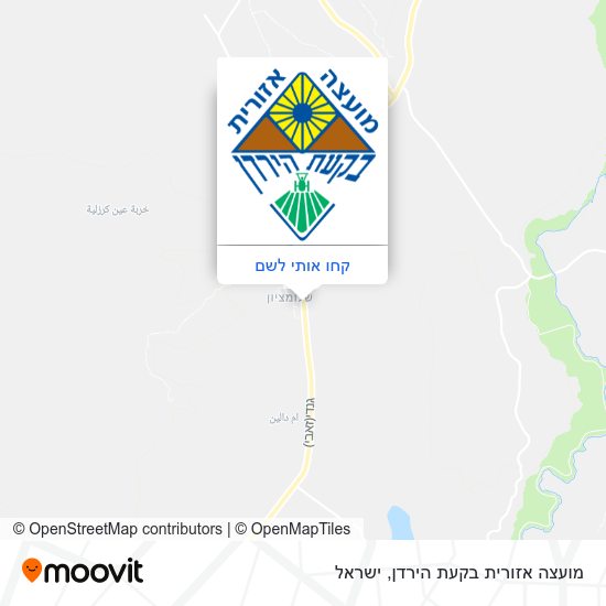 מפת מועצה אזורית בקעת הירדן