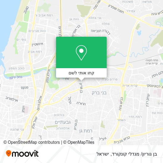 מפת בן גוריון/ מגדלי קונקורד