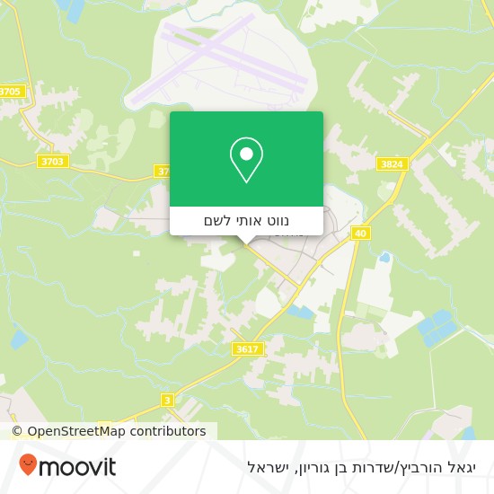 מפת יגאל הורביץ/שדרות בן גוריון