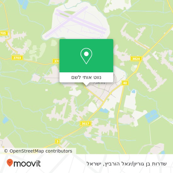 מפת שדרות בן גוריון/יגאל הורביץ