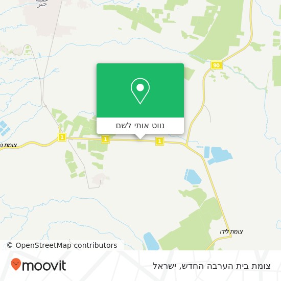 מפת צומת בית הערבה החדש