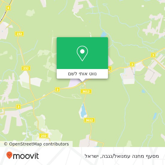 מפת מסעף מחנה עמנואל/נגבה