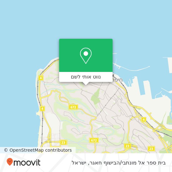 מפת בית ספר אל מונתבי/הבישוף חאגר