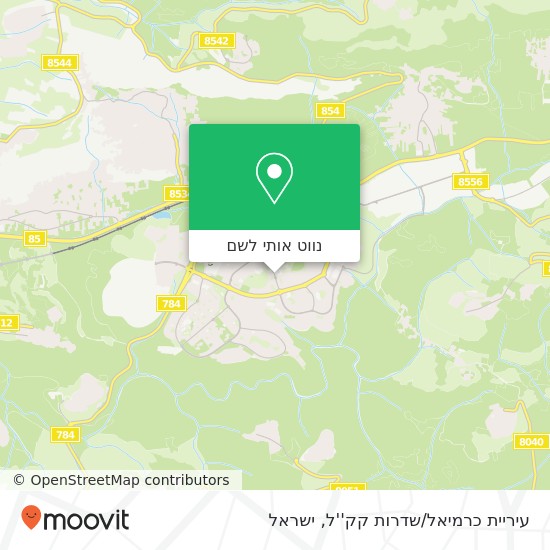 מפת עיריית כרמיאל/שדרות קק''ל