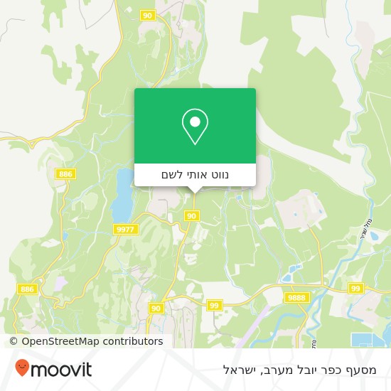 מפת מסעף כפר יובל מערב