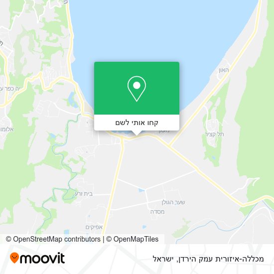 מפת מכללה-איזורית עמק הירדן