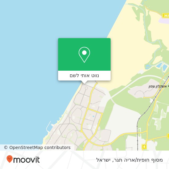 מפת מסוף חופית/אריה תגר