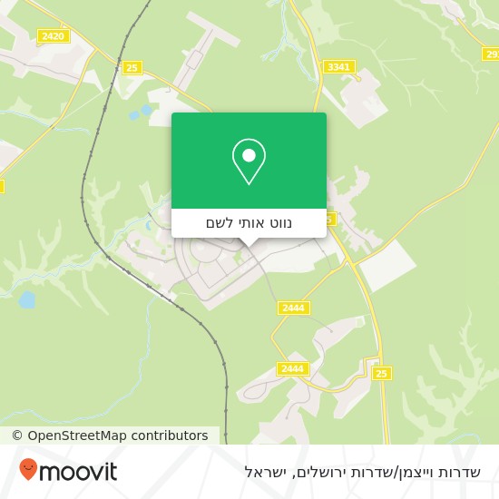 מפת שדרות וייצמן/שדרות ירושלים