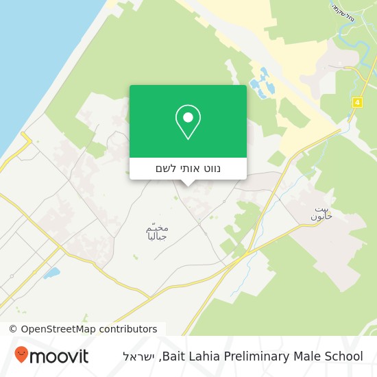 מפת Bait Lahia Preliminary Male School