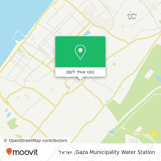 מפת Gaza Municipality Water Station