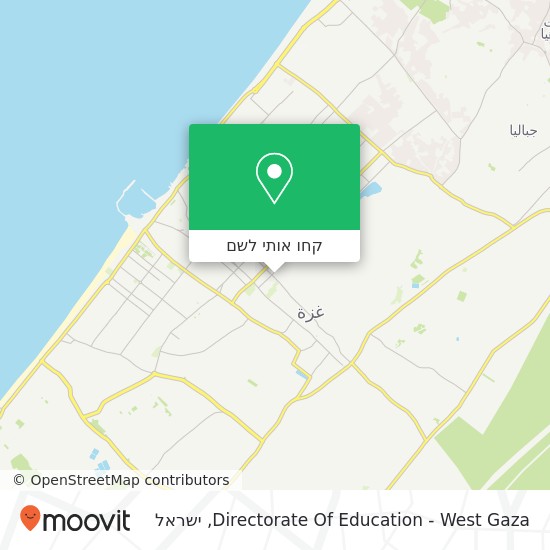 מפת Directorate Of Education - West Gaza