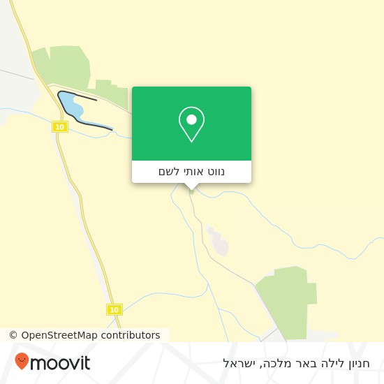 מפת חניון לילה באר מלכה