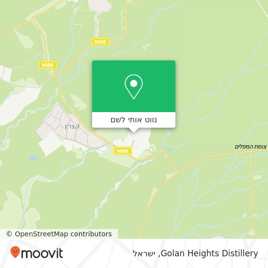 מפת Golan Heights Distillery