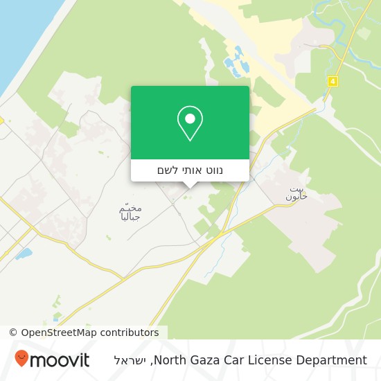 מפת North Gaza Car License Department