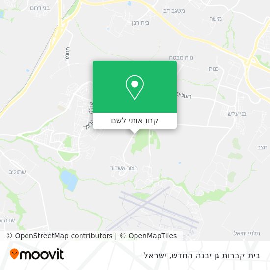 מפת בית קברות גן יבנה החדש